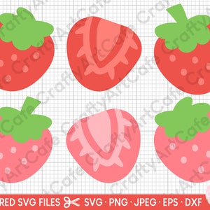 strawberries svg bundle for cricut commercial use strawberry svg png cut file clip art illustration