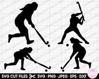 field hockey player svg field hockey player png field hockey player silhouette commercial use field hockey vector
