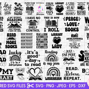 Bibliothekarin SVG Bundle Cricut Bibliothekarin PNG Bundle frei kommerzielle Nutzung Bibliothekarin geschnitten Datei Shirt Design Bundle eps dxf jpg Schneidemaschine