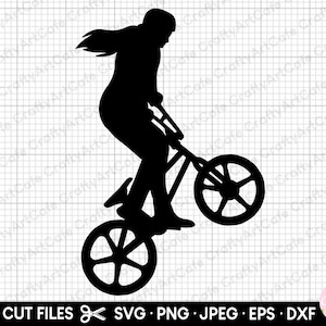 bmx girl silhouette commercial use
