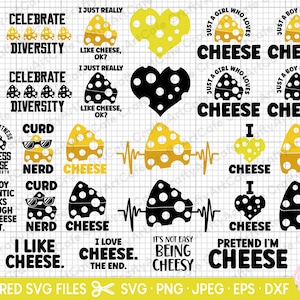 Käse svg bündel Cricut frei kommerzielle Nutzung Käse png bündel Käse eps dxf jpg