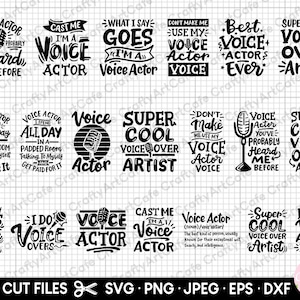 voice actor svg bundle voice over artist svg bundle png bundle cricut commercial use