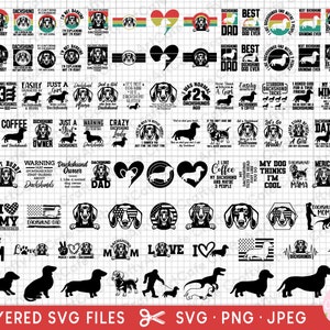 Dachshund svg bund Cricut cut Datei Shirt frei kommerzielle Nutzung Dackels png bundweite Silhouette glitzern Dachshund