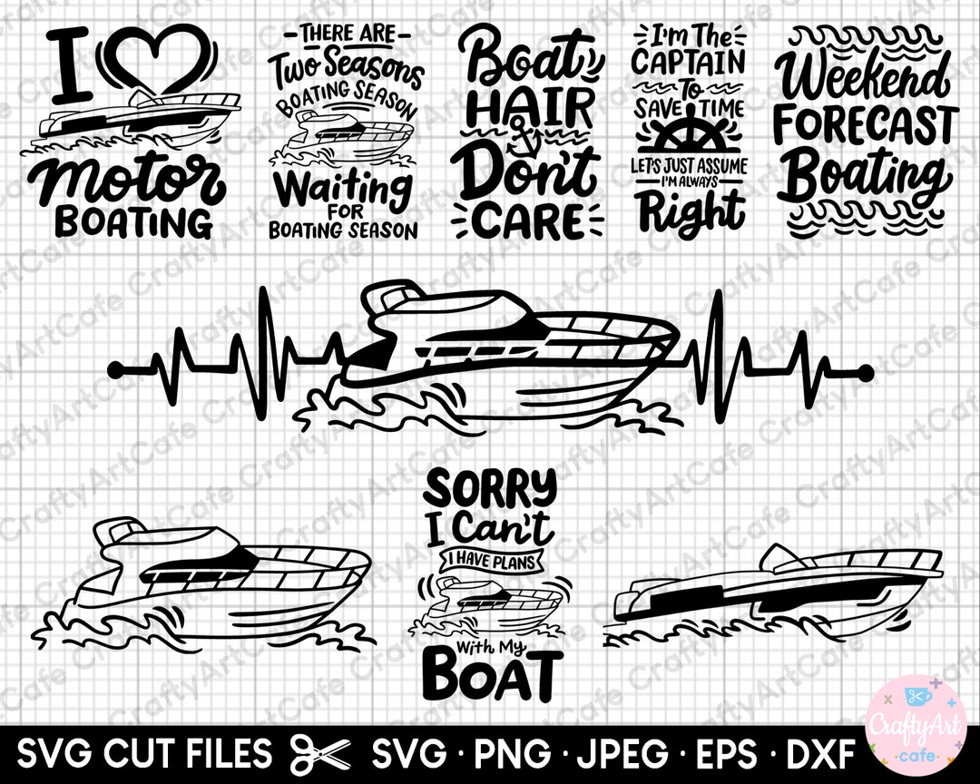 Boating Svg File Cricut Shirt Bundle Free Commercial Use Boating Png ...