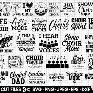 choir svg bundle cricut choir png bundle choir shirt design bundle eps dxf jpg
