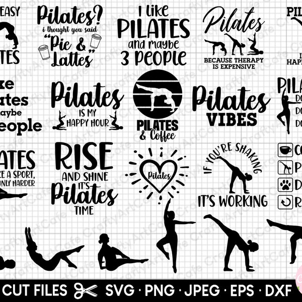 pilates svg bundle pilates png bundle pilates svg cricut cut files commercial use eps dxf jpeg