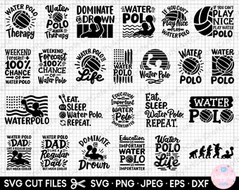 water polo svg bundle water polo png bundle water polo player svg cricut cut file cutting free commercial use eps dxf jpeg vector