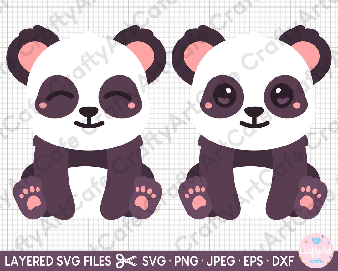 Panda Svg, Kawaii Panda Svg, Cute Panda Svg, Baby Panda Svg, Panda Png ...