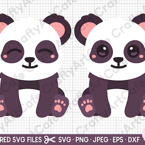 panda svg, panda kawaii svg, panda fofo svg, bebê panda svg, panda png, clipart de panda, vetor de panda, arquivo de corte de panda cricut