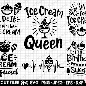 Eis svg bündeln eiscreme png bündeln eiscreme svg cricut Shirt Eiscremeliebhaber svg png eps dxf jpeg jpg kommerzielle Nutzung