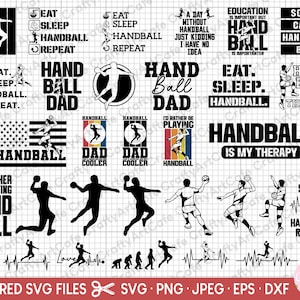 handball svg bundle handball png bundle handball player vector silhouette handball player bundle