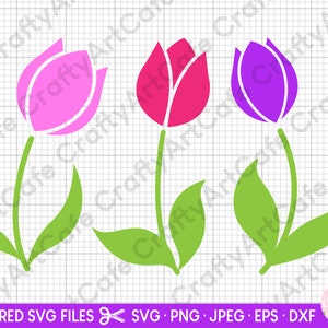 Tulp svg-bundel voor commercieel gebruik in de cricut