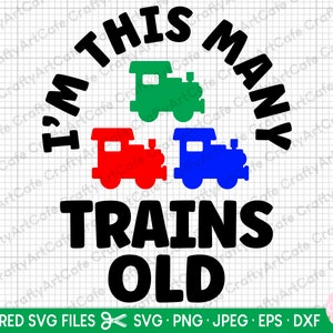 3er cumpleaños tren svg png eps dxf cortar archivo cricut