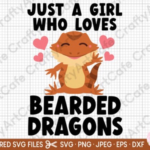bearded dragon svg for girls for cricut just a girl who loves bearded dragons svg png