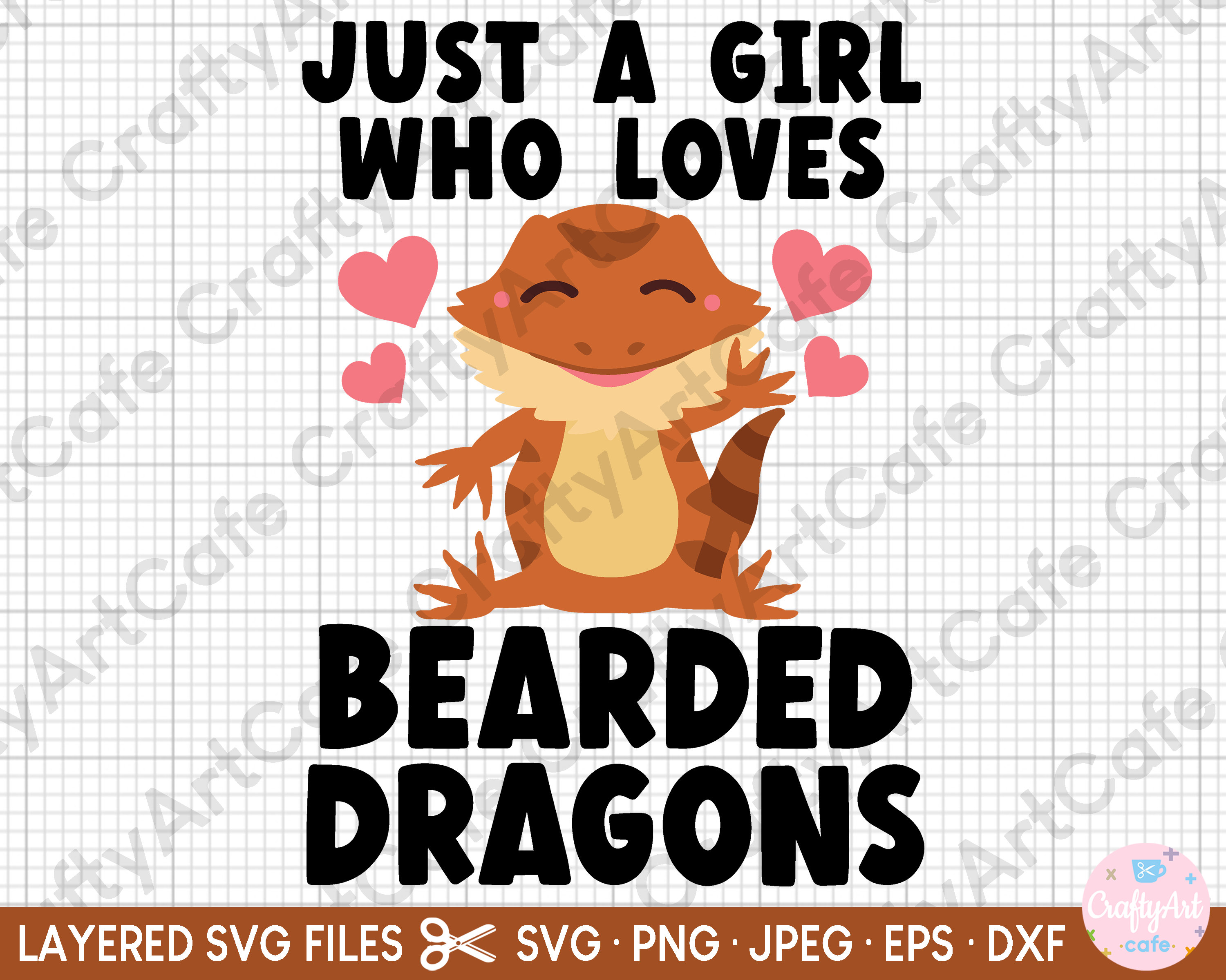 Bearded Dragon Svg for Girls for Cricut Just a Girl Who Loves Bearded ...
