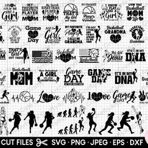 basketball woman svg bundle basketball women svg bundle female basketball player svg png silhouette clipart basketball girl svg png bundle