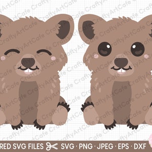 wombat svg baby wombat cute wombat svg png eps dxf clipart vector cut file cricut commercial use