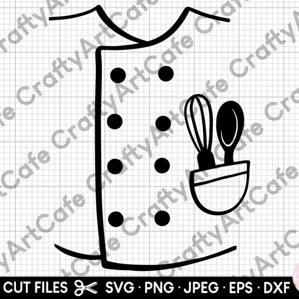 chef svg chef costume svg for cricut cut file cook svg png eps dxf jpeg