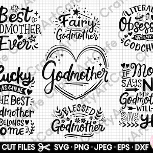 pacote svg de madrinha para camisa cricut madrinha png designs de madrinha