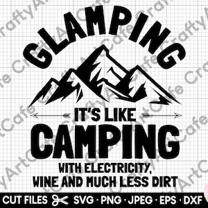 glaming svg camping svg camper svg cut file cricut vector jpeg eps dxf