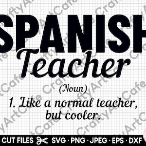 spanish teacher noun svg png cut file maestra svg
