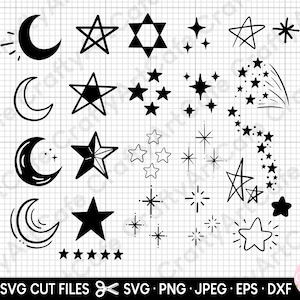 stars star svg bundle / hand drawn / star clip art