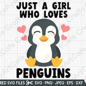 PENGUIN SVG just a girl who loves penguins