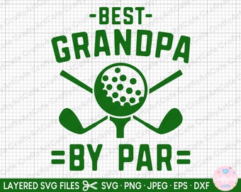 May include: Green and white golf-themed design with the text "BEST GRANDPA BY PAR".