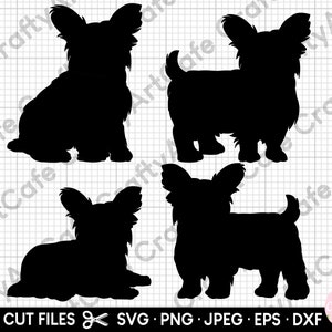 yorkie svg bundle cut files for cricut yorkie silhouette svg png commercial use yorkshire terrier svg silhouette