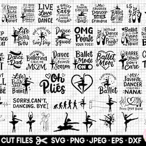 ballet svg bundle cricut cut files ballet png bundle ballet shirt design bundle ballet clipart vector free commercial use