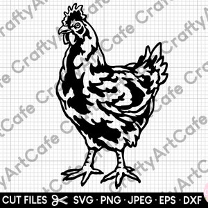 poulet svg pour cricut silhouette de poulet poulet vecteur poulet clipart usage commercial poule svg