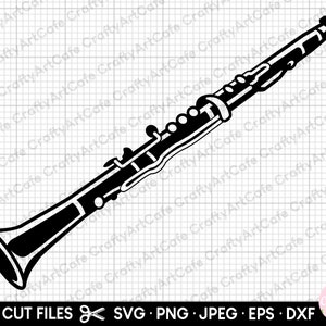 klarnet svg klarnet png clipart wektor darmowe komercyjne wykorzystanie cricut sylwetka eps dxf jpg plik cięcia