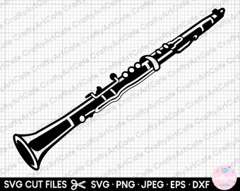 clarinet svg clarinet png clipart vector free commercial use cricut silhouette eps dxf jpg cut file