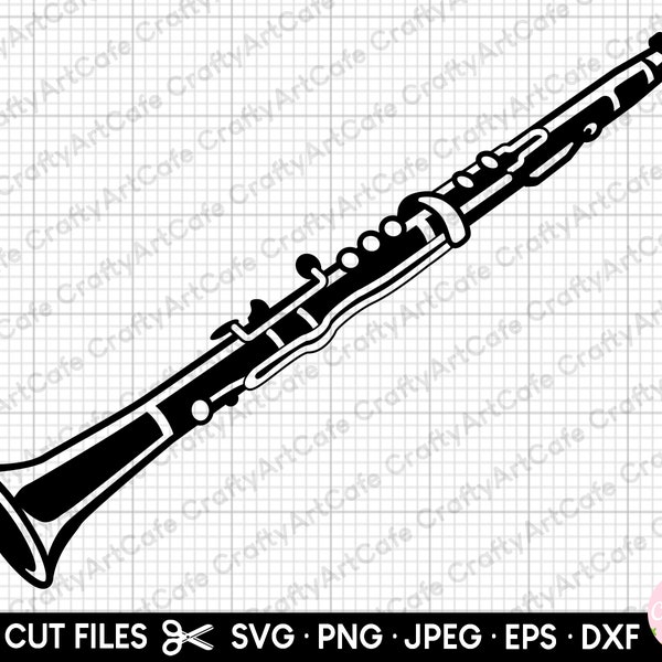 clarinet svg clarinet png clipart vector free commercial use cricut silhouette eps dxf jpg cut file