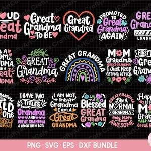 bisavó png pacote bisavó png design de camisa pacote bisavó subliminação arquivo cricut cut svg png eps dxf
