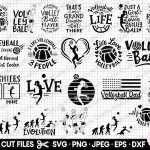 volleyball svg bundle volleyball png bundle volleyball shirt design bundle cricut commercial use