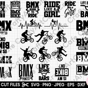 BMX svg silhouettes bmx svg png clipart coupe fichiers bmx fille svg pour usage commercial chemise cricut
