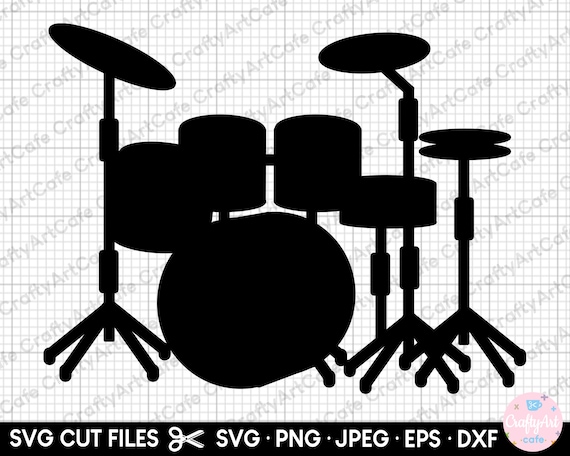 Drum Set Silhouette Drum Set Clipart Drum Set Svg Drum Set Vector Drum Set  Png Commercial Use - Etsy