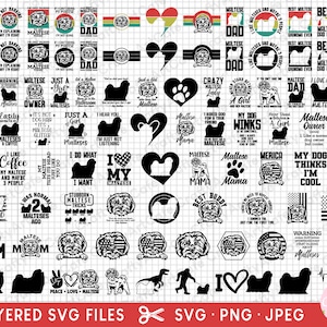 maltese svg bundle cricut free commercial use maltese peeking svg maltese png maltese silhouette clipart cut file vector