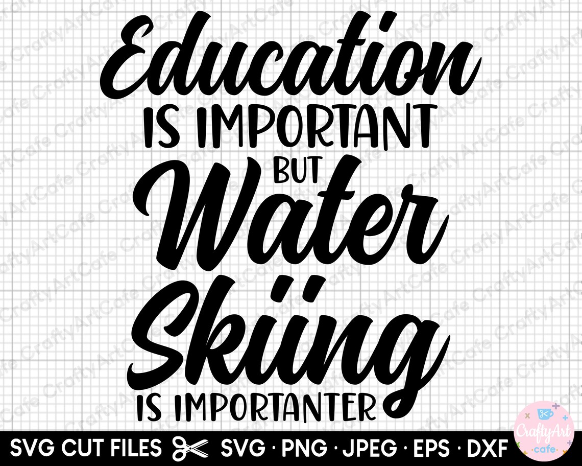 Water Ski Svg File for Cricut Free Commercial Use Water Ski Etsy