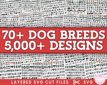 hond svg bundel cricut gratis commercieel gebruik hondenras mega bundel hond gluren svg bunde vector gesneden bestanden silhouet