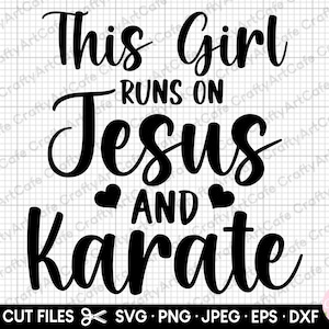 karate svg for cricut shirt girls women karate girl svg png female karate fighter svg png eps dxf cut file commercial use