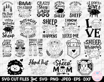 sheep svg bundle cricut free commercial use sheep png bundle sheep shirt designs sheep eps dxf jpg