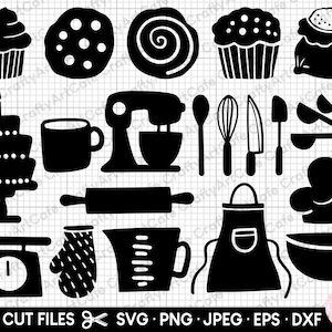 baking svg bundle baker svg bundle baking png bundle baking utilities silhouettes vector clipart kitchen utilities svg bundle