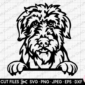 irish wolfhound peeking svg cricut cut file irish wolfhound png