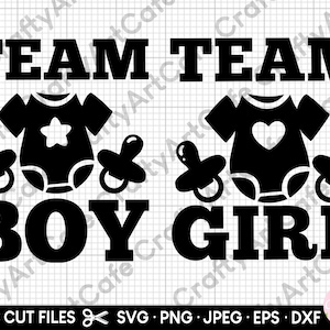 Team junge Team Mädchen svg für Geschlecht offenbaren Party png Cricut