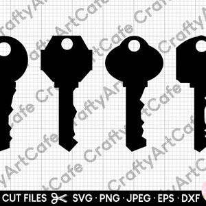 key silhouettes svg house key svg key bundle png eps dxf jpeg