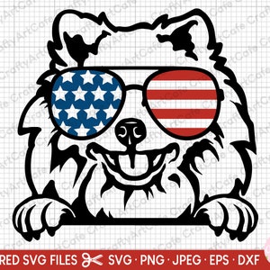 pomeranian peeking svg png cricut cut file