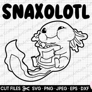 ajolote svg png archivo cortado cricut snaxolotl