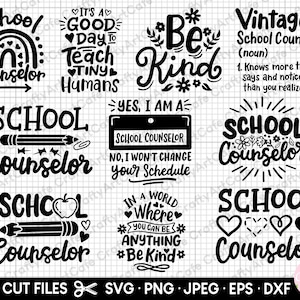 school counselor svg bundle cricut school counselor png bundle free commercial use eps dxf jpg cut file